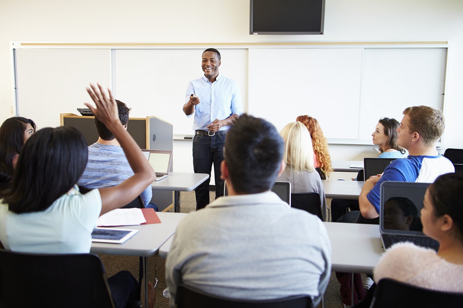teacher teaching a class
